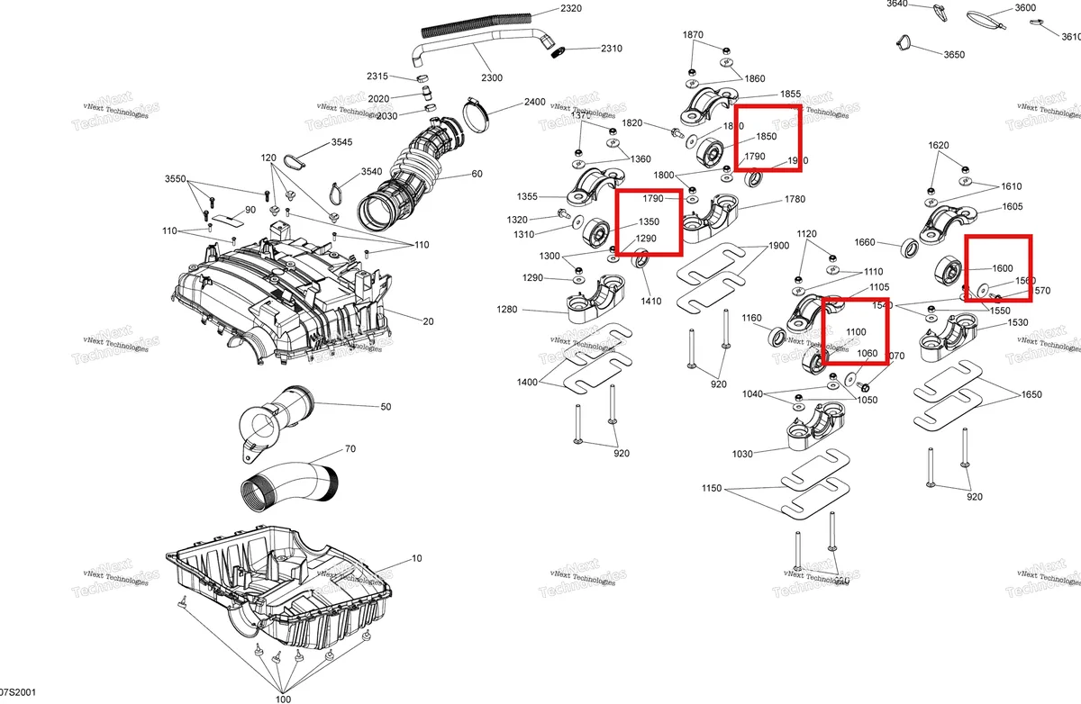 Деталь 270000852 на схеме узла 2020 Sea-Doo GTI 90 Engine