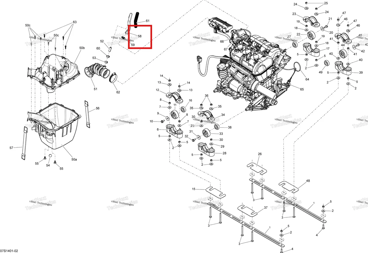 Деталь 270000856 на схеме узла Engine And Air Intake Silencer