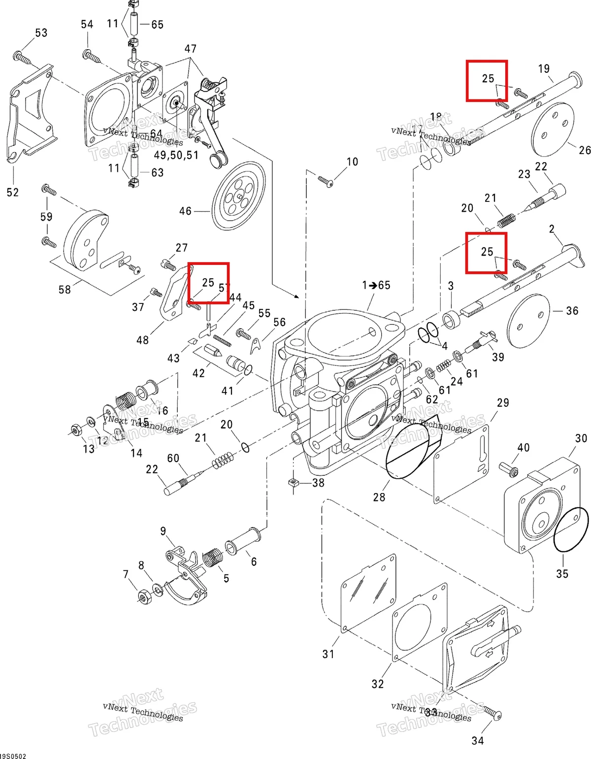 Деталь 270500156 на схеме узла 2005 Sea-Doo GTI Carburetor