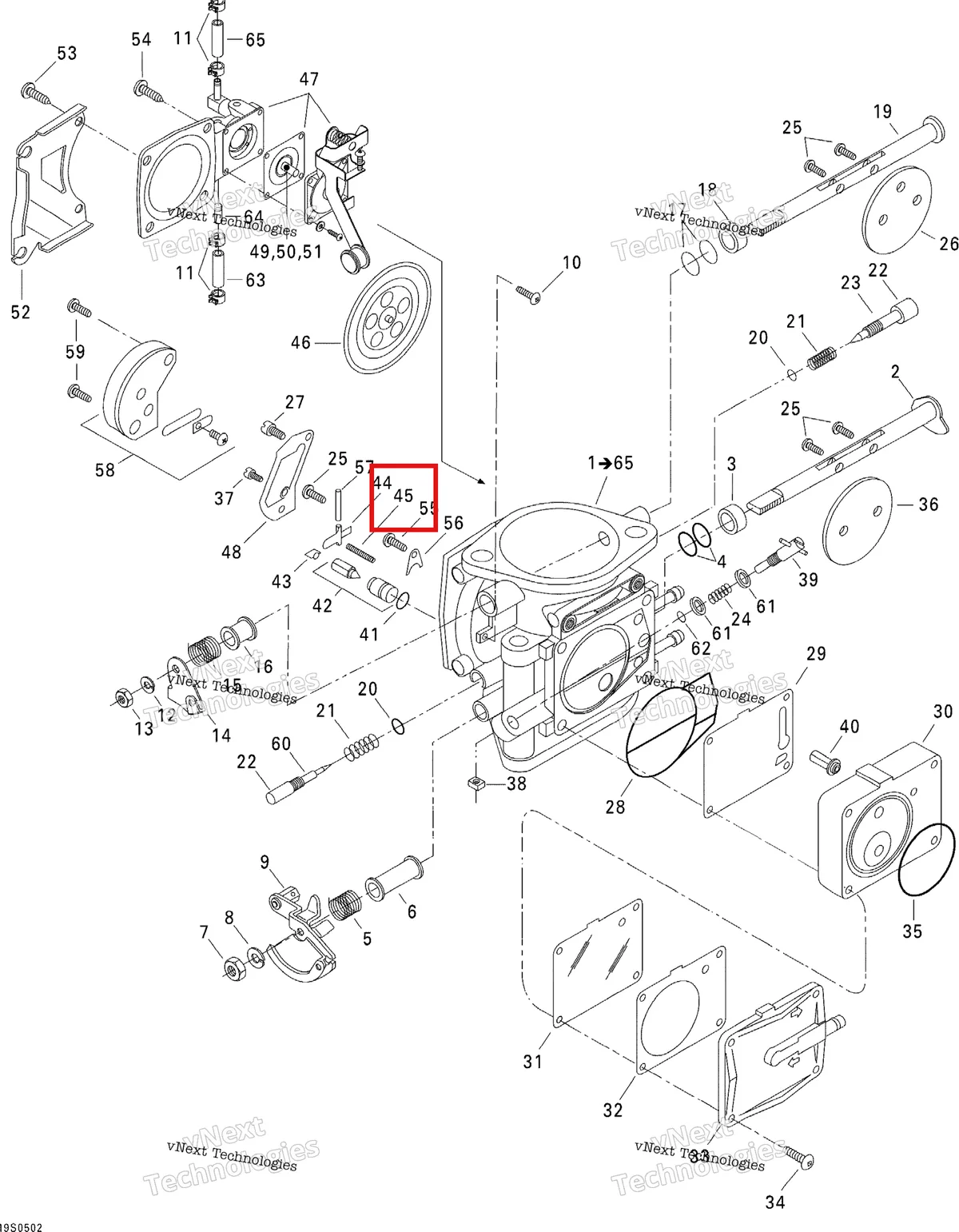Деталь 270500428 на схеме узла 2005 Sea-Doo GTI Carburetor