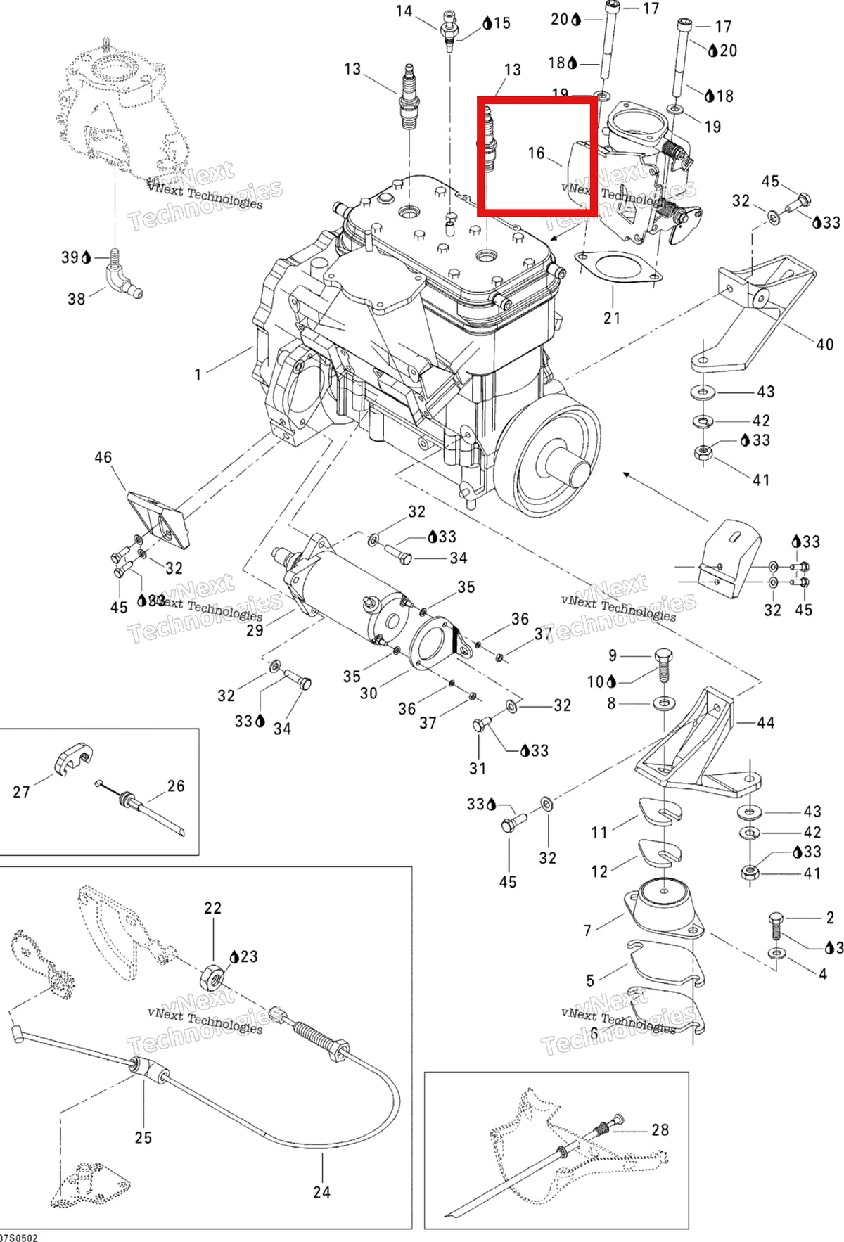 Схема применяемости: Carburetor BN40 I 38 61 Sea-Doo 270500447