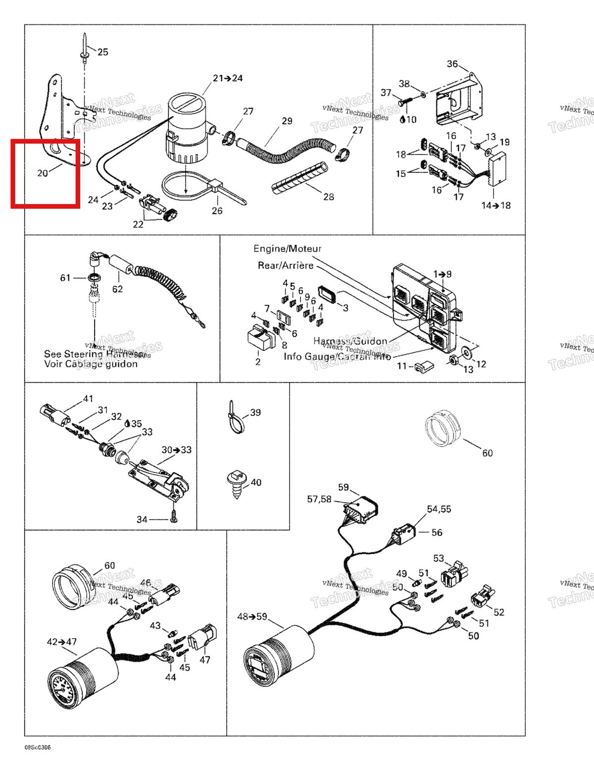 Деталь 271000897 на схеме узла 2003 Sea-Doo XP DI, 6130/6131 Electronic Module And Electrical Accessories