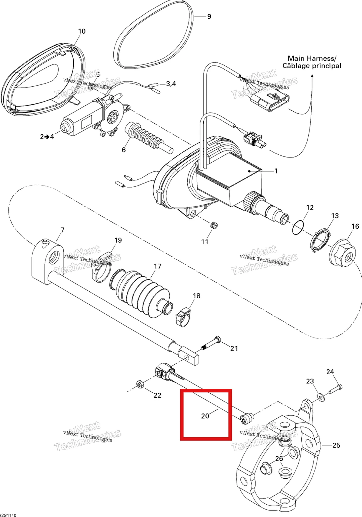 Деталь 271001179 на схеме узла 2011 Sea-Doo RXP-X 255 & RS Trim, Electrical