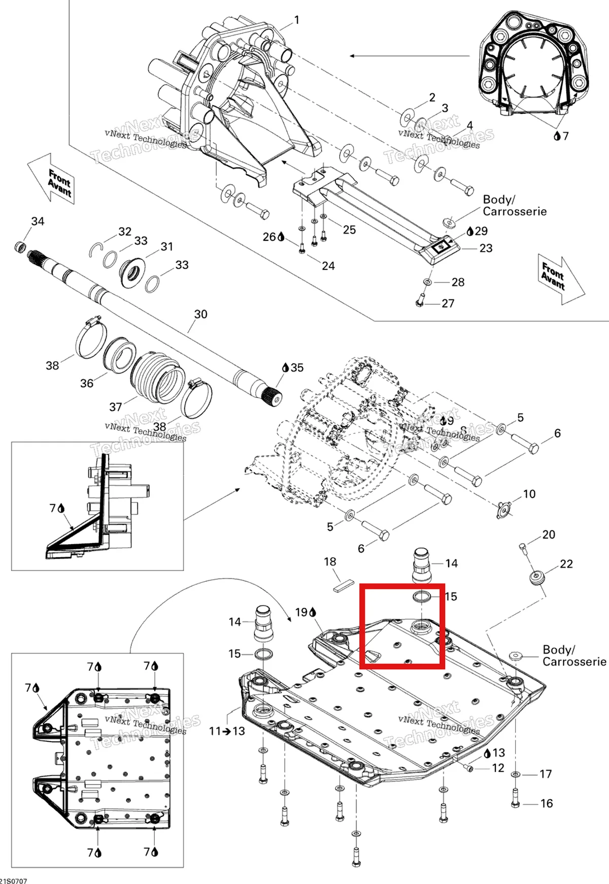 Деталь 271001432 на схеме узла 2007 Sea-Doo RXP 1503 BVIC Propulsion 1503 Bvic