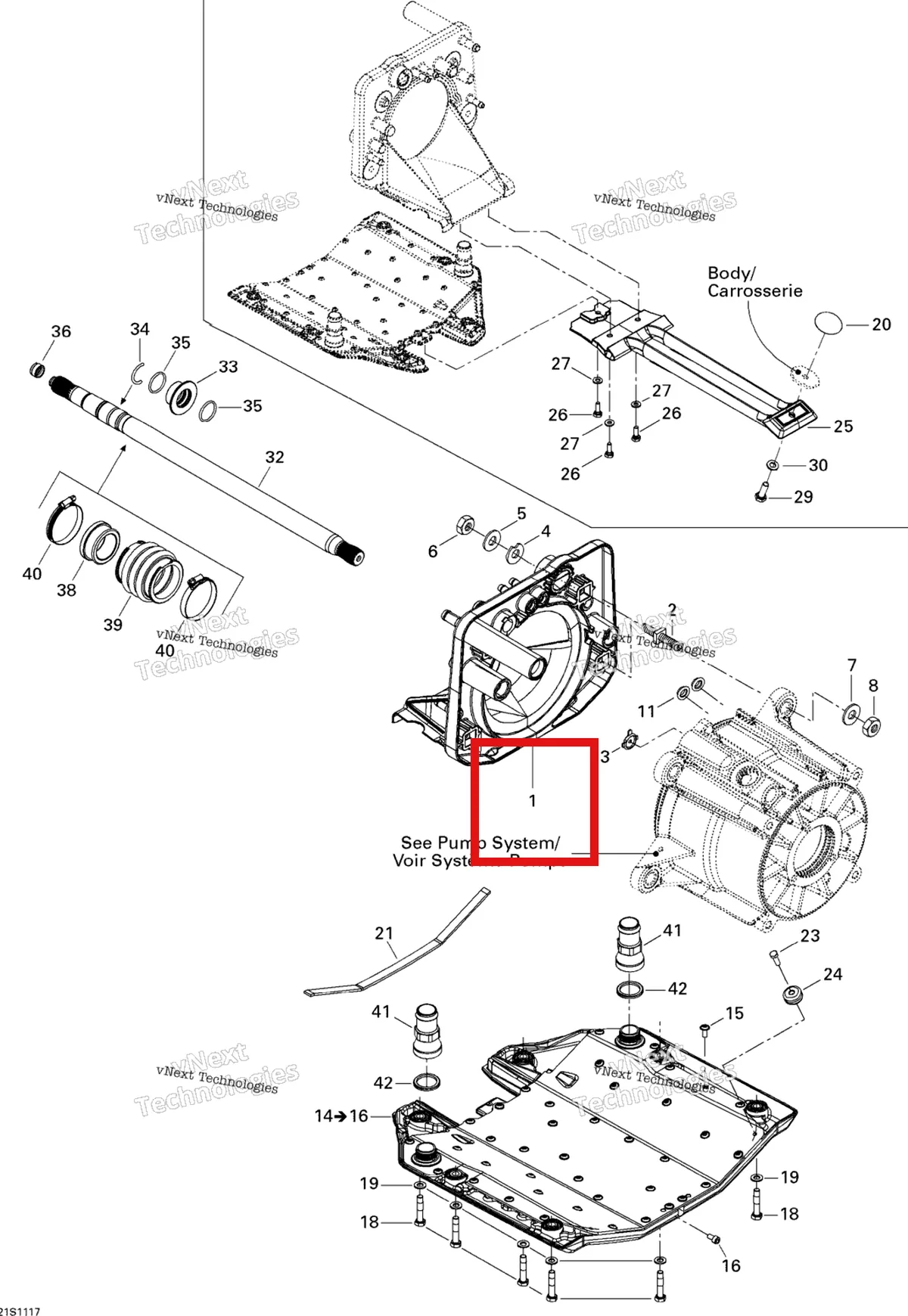 Деталь 271001545 на схеме узла 2011 Sea-Doo GTS Pro 130 Propulsion