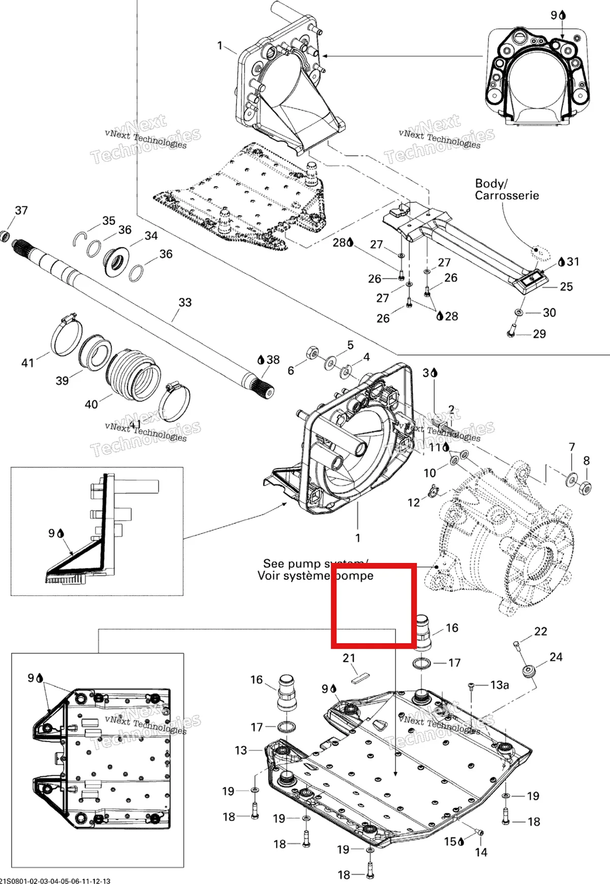Деталь 271001550 на схеме узла 2008 Sea-Doo GTX 215 Propulsion