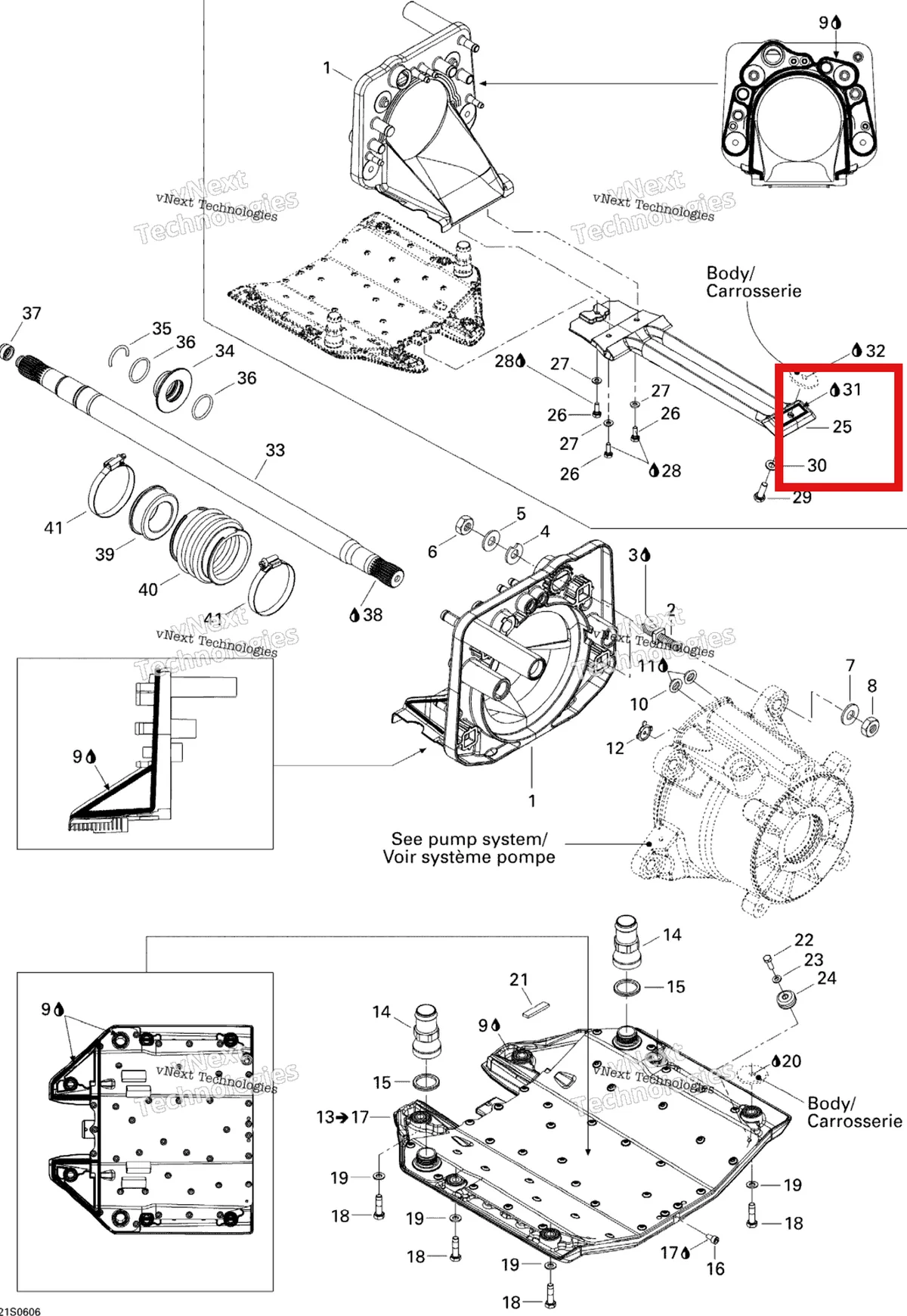 Деталь 271001560 на схеме узла 2006 Sea-Doo RXT Propulsion