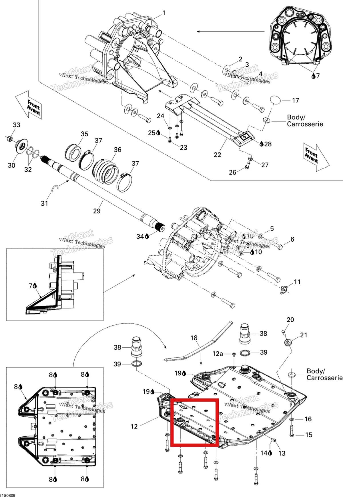 Деталь 271001564 на схеме узла 2008 Sea-Doo RXP 155 Propulsion