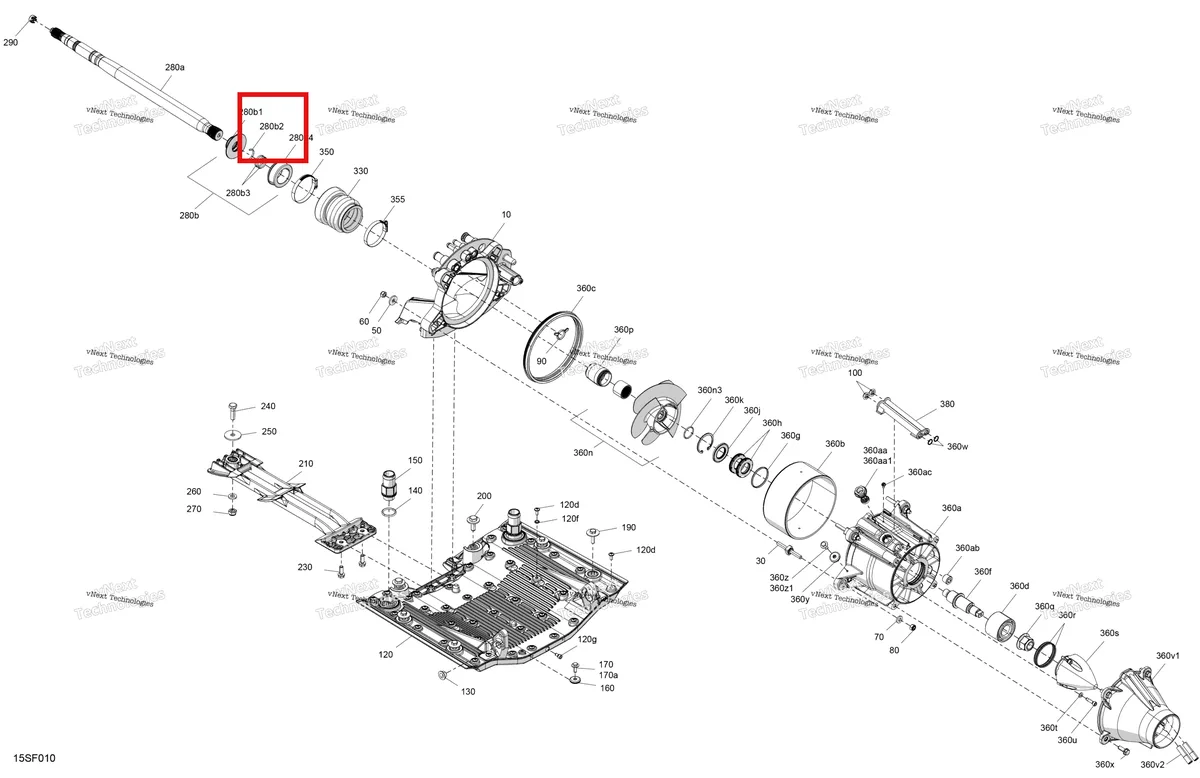 Деталь 271001577 на схеме узла 2026 Sea-Doo GTR - 230 - STD - 36TC - Eclipse Black Drive - Propulsion