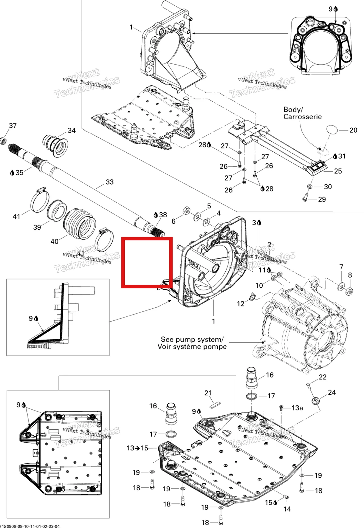 Деталь 271001609 на схеме узла 2009 Sea-Doo GTX 215 Propulsion