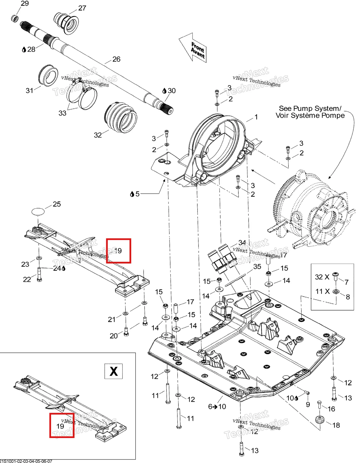 Деталь 271001620 на схеме узла 2010 Sea-Doo GTX 155 Propulsion