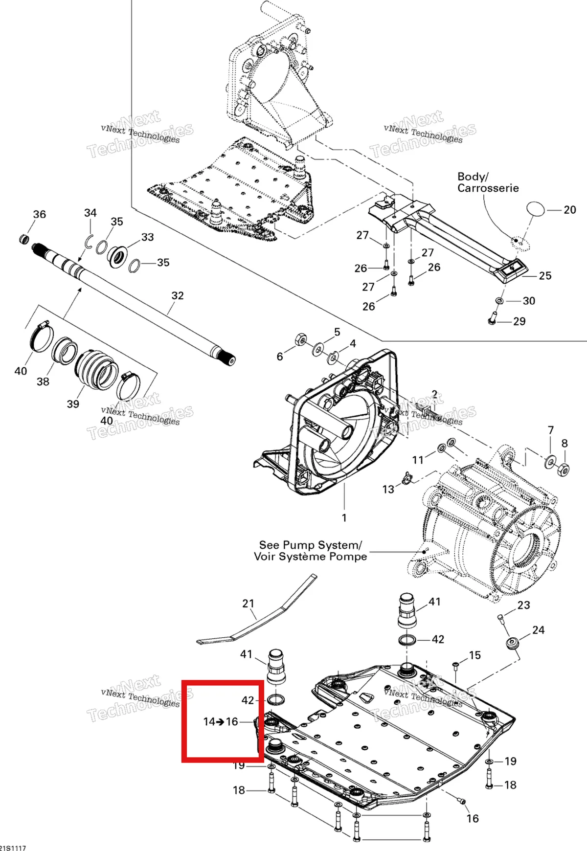 Деталь 271001649 на схеме узла 2011 Sea-Doo GTS Pro 130 Propulsion