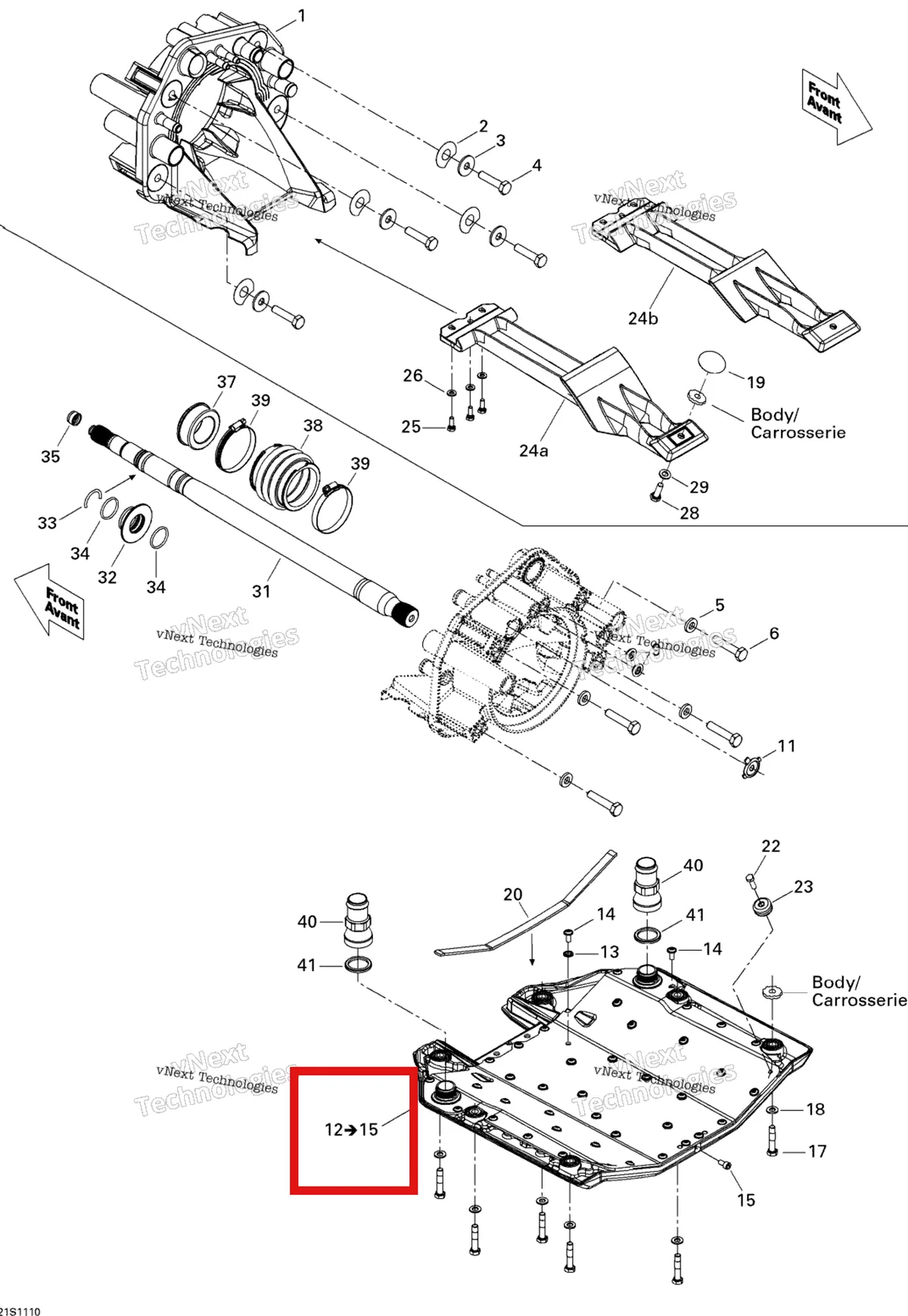 Деталь 271001650 на схеме узла 2011 Sea-Doo RXP-X 255 & RS Propulsion