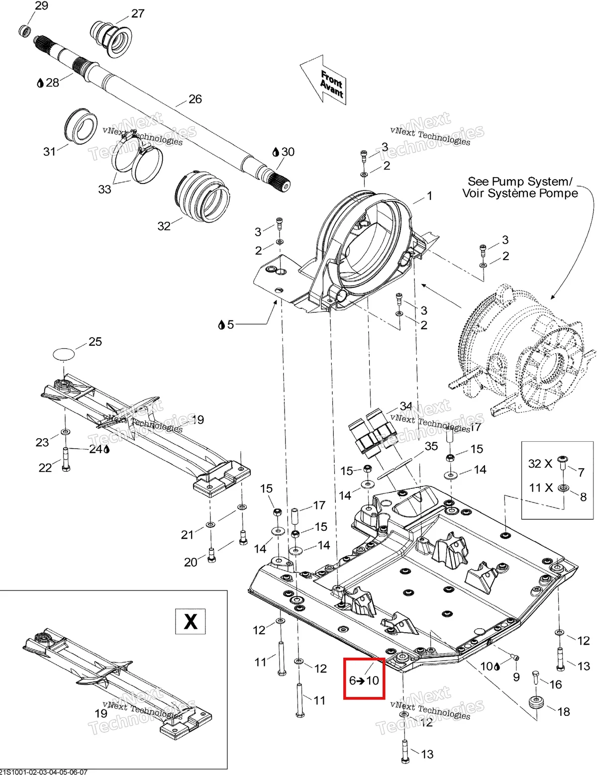 Деталь 271001663 на схеме узла 2010 Sea-Doo GTX 155 Propulsion