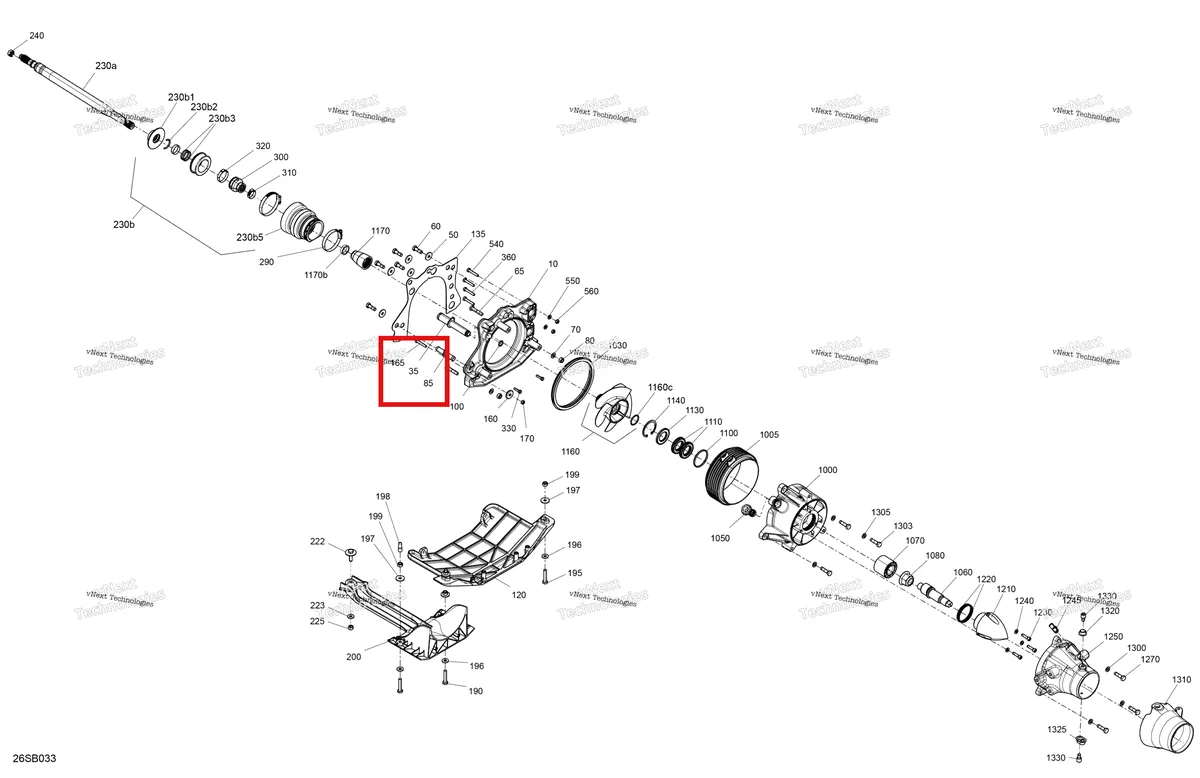 Деталь 271001818 на схеме узла 2022 Sea-Doo SPARK 900 ACE Drive - Propulsion