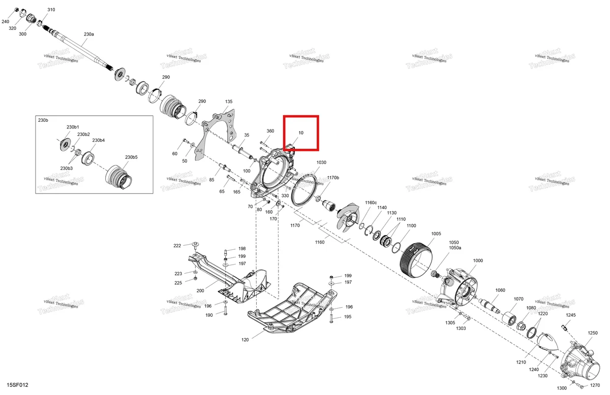 Деталь 271001956 на схеме узла 2026 Sea-Doo SPARK - 900 HO ACE - TRIXX - 67TB - Gulfstream Blue - 1UP Drive - Propulsion