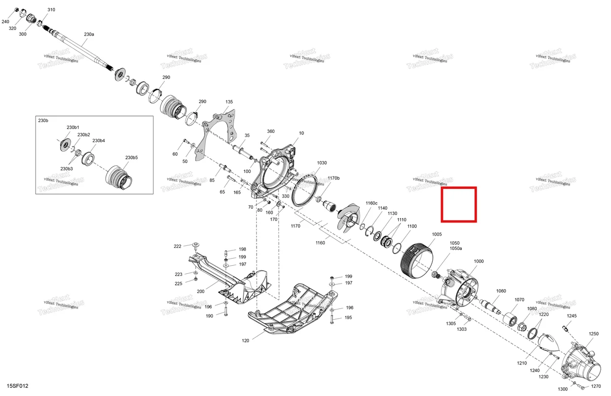 Деталь 271001958 (Прокладка Sea-Doo Spark (2016) (271001958)) на схеме узла 2026 Sea-Doo SPARK - 900 ACE - BASE - 61TA - Sunrise Orange - 2UP Drive - Propulsion