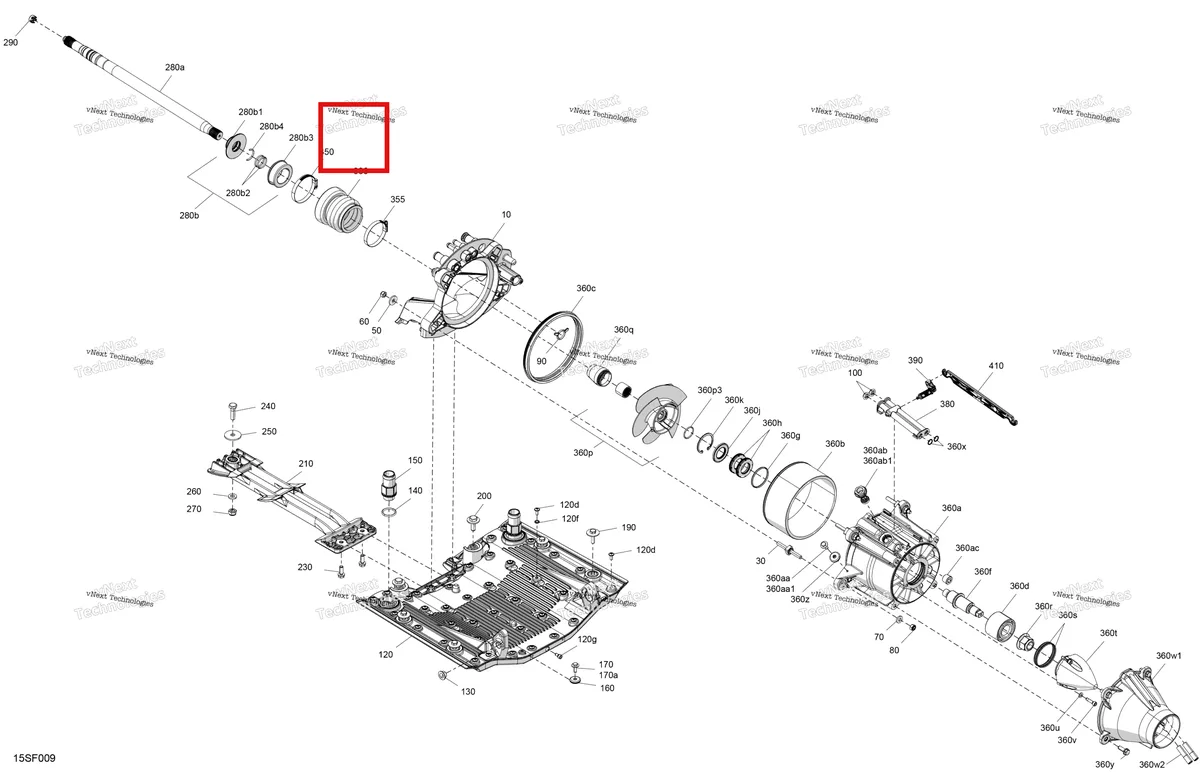Деталь 271002212 (Propeller вал Sea-Doo GTX 170 (2023) (271002212)) на схеме узла 2026 Sea-Doo GTI - 130 - SE - 29TB - Teal Blue Metalic - Audio Drive - Propulsion