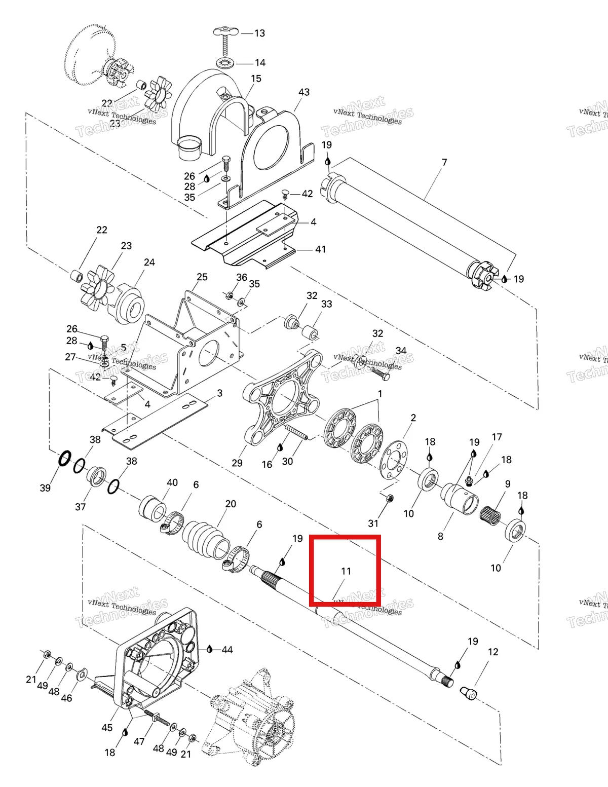 Деталь 272000009 на схеме узла 1997 Sea-Doo HX, 5882 Drive System
