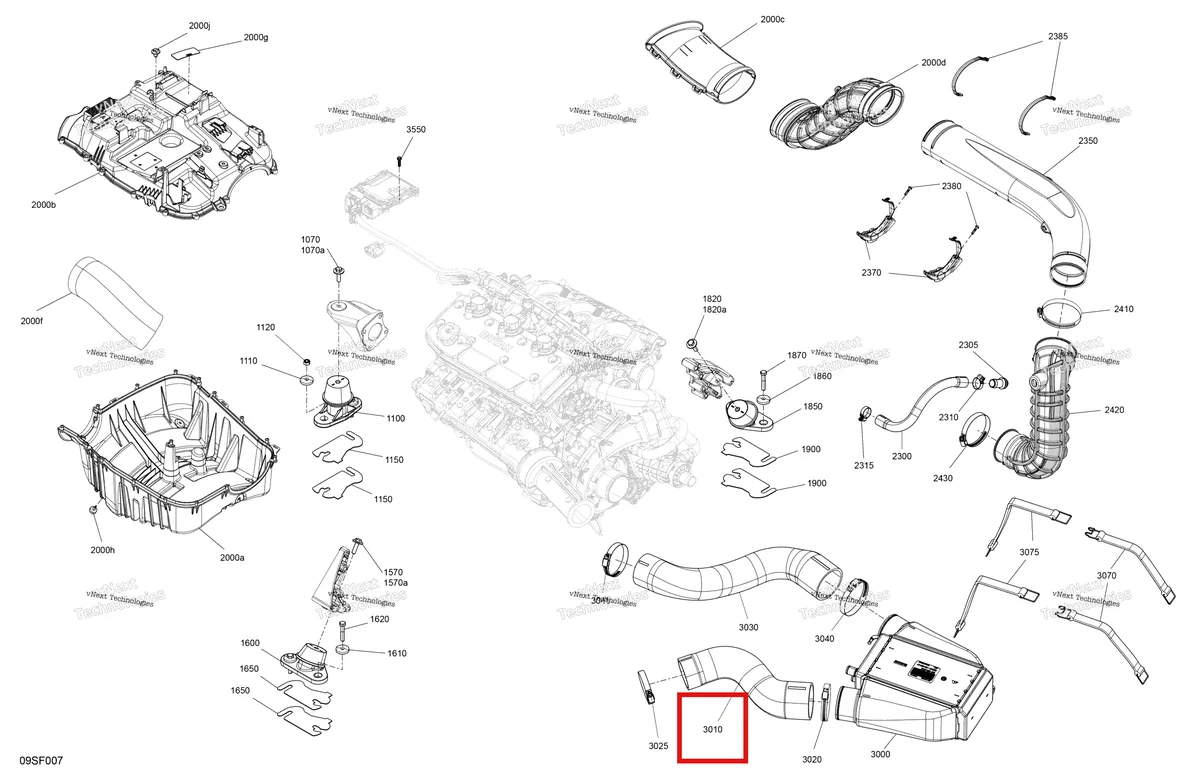Схема применяемости: Formed шланг Sea-Doo RXT-X 300 (2023) (273000418)