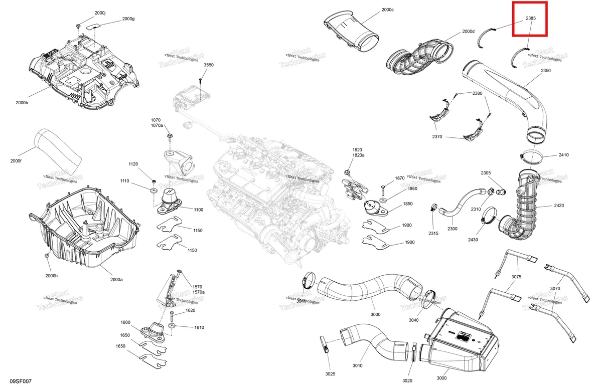 Схема применяемости: Retaining ремень Sea-Doo RXP 325 X (2026) (273000437)