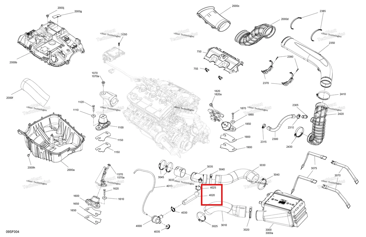 Схема применяемости: Formed обратный клапан шланг Sea-Doo RXP 325 X (2026) (273000450)