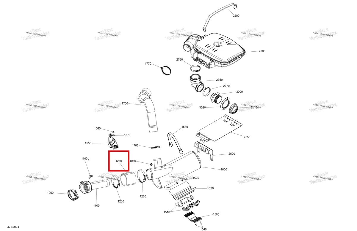 Деталь 274001610 на схеме узла Exhaust