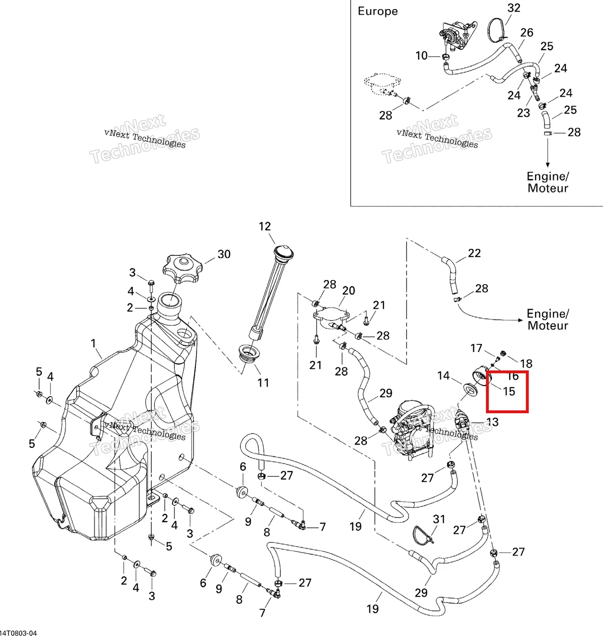 Деталь 275500263 на схеме узла 2008 Can-Am Outlander 400 STD Fuel System