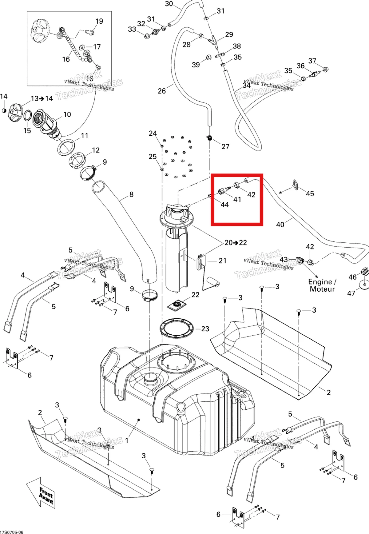 Деталь 275500428 на схеме узла 2007 Sea-Doo GTI 4-TEC RENTAL Fuel System