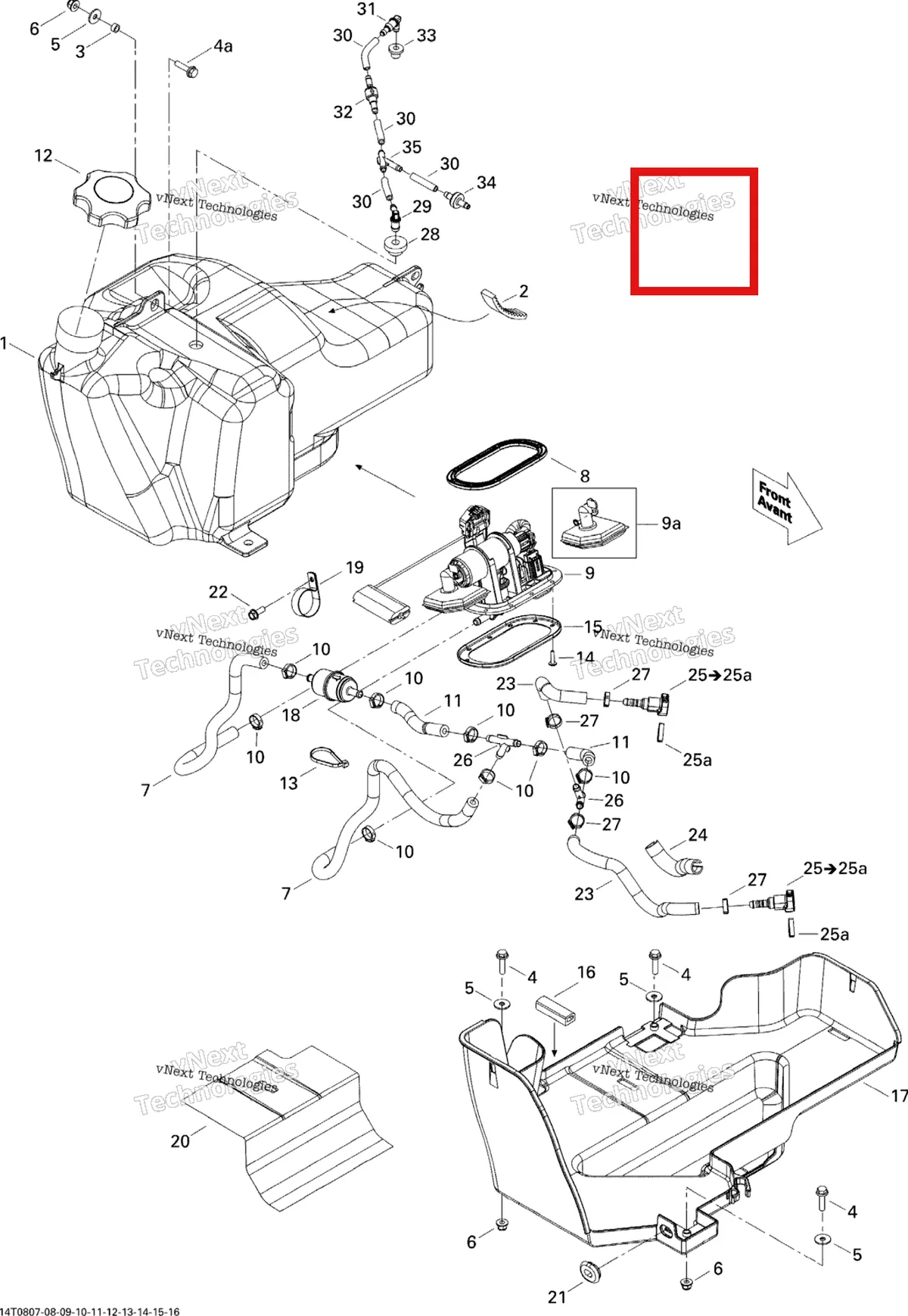 Деталь 275500505 на схеме узла 2008 Can-Am Outlander MAX 800 LTD Fuel System