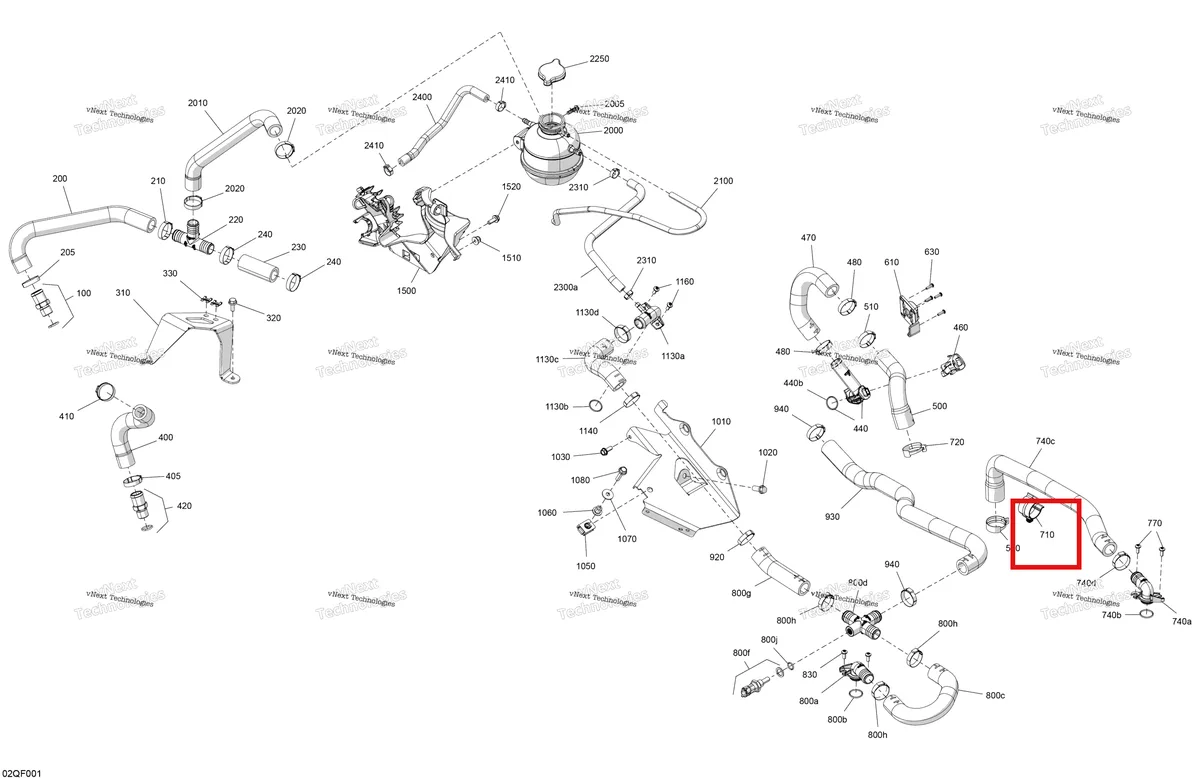 Деталь 275500526 (Седло) на схеме узла 2026 Ski-Doo GRAND TOURING - SPORT - ESTA - Bright White - 14X120X0.75LFF Track Engine - Cooling