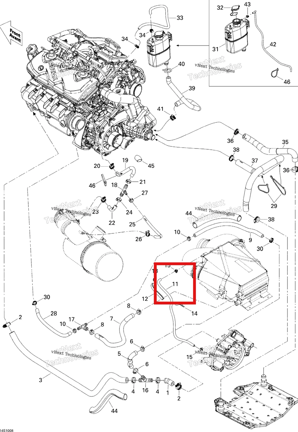Схема применяемости: Шланг 5/16 Sea-Doo 275500548