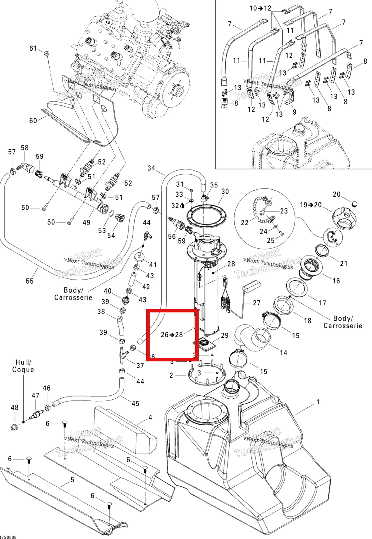 Схема применяемости: Топливный блок в сборе Sea-Doo 275500610