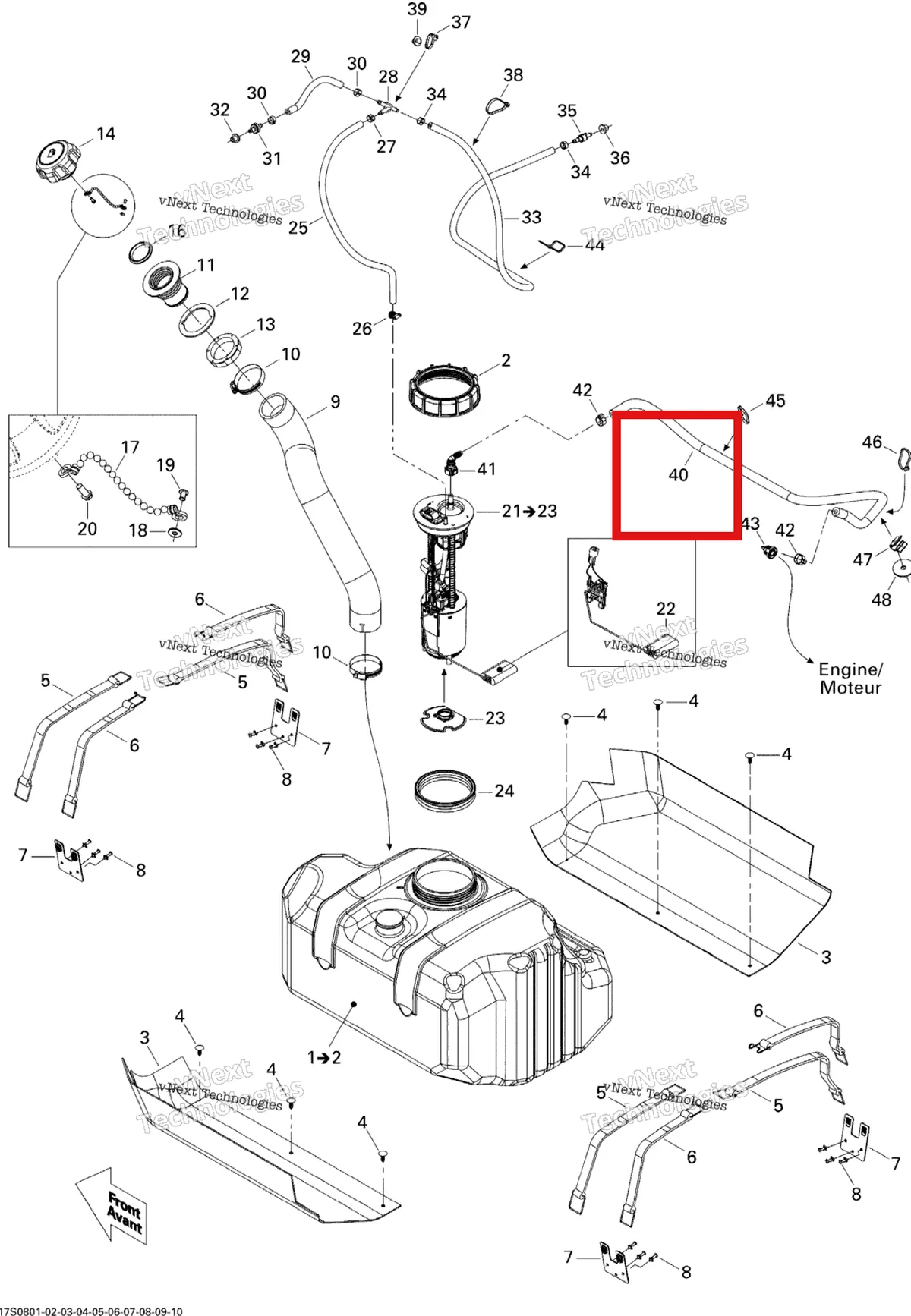 Деталь 275500626 на схеме узла 2008 Sea-Doo WAKE 155 Fuel System