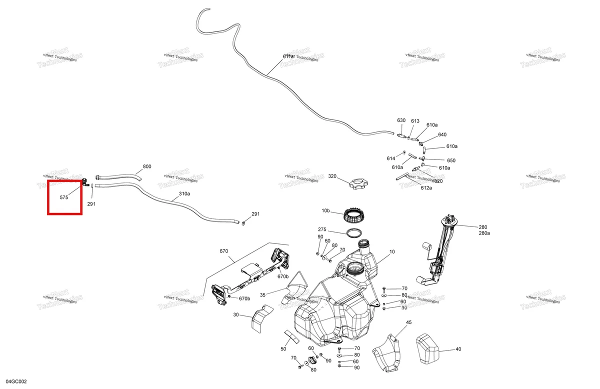 Деталь 275500700 на схеме узла 2023 Can-Am Outlander MAX 450 EFI - STD Engine - Fuel