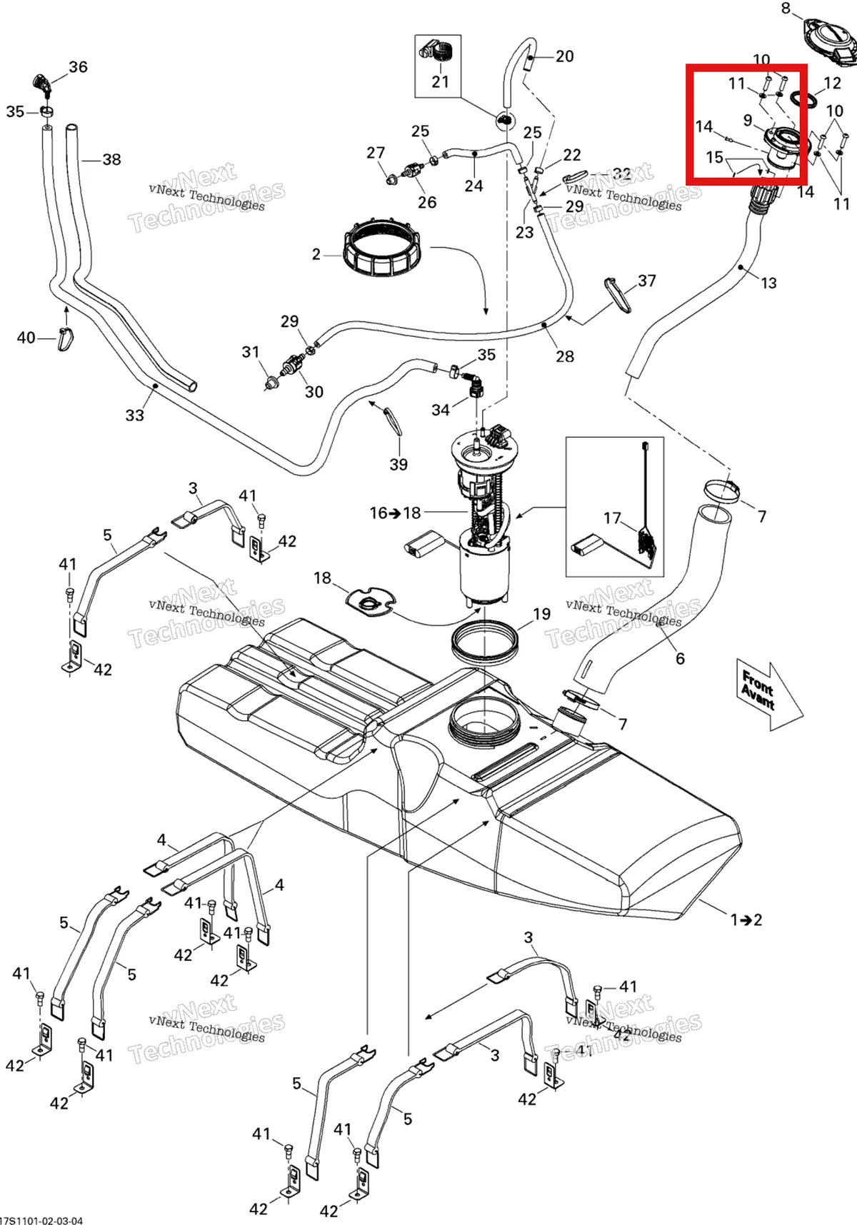 Деталь 275500744 на схеме узла Fuel System