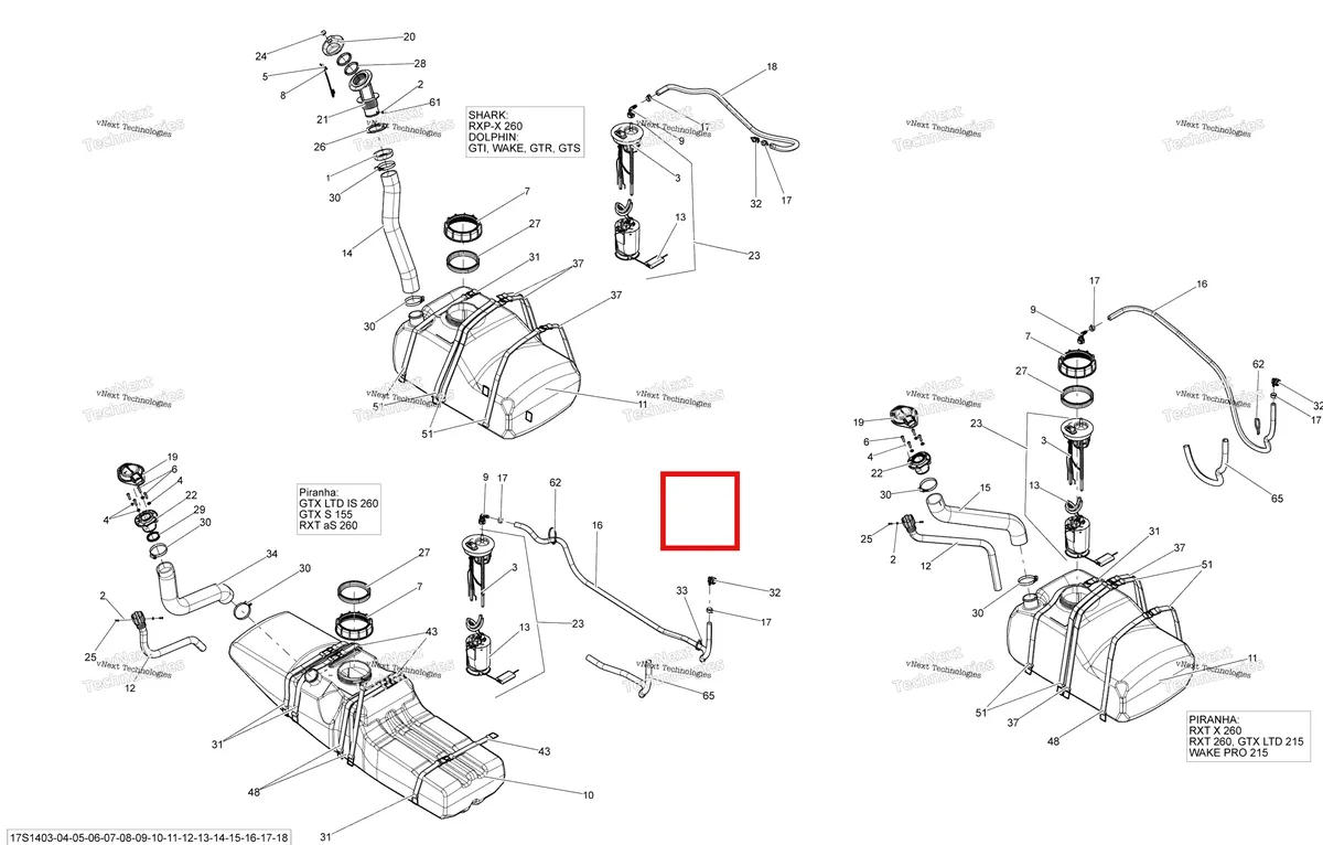 Деталь 275500788 на схеме узла 2014 Sea-Doo GTI 130 Fuel System