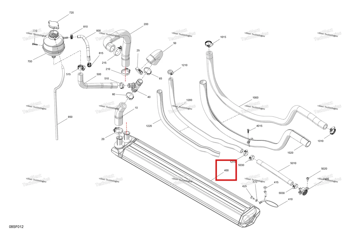 Схема применяемости: Heat Exchanger Sea-Doo Spark 900 ACE (2018) (276000389)
