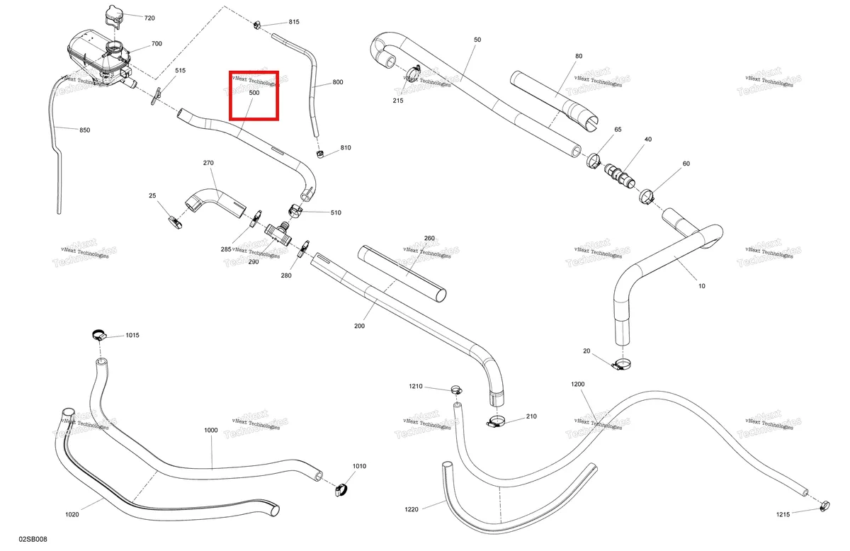 Деталь 276000479 на схеме узла 2022 Sea-Doo GTI 90 Engine - Cooling