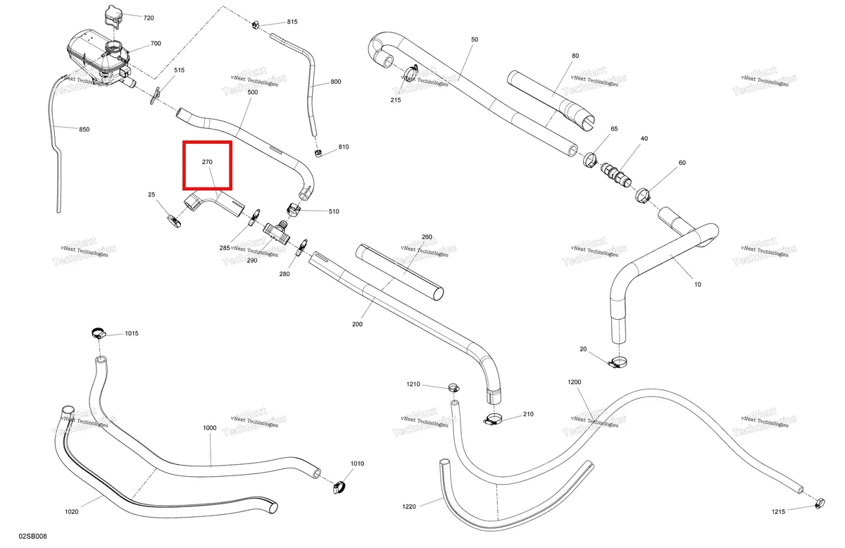 Деталь 276000482 на схеме узла 2022 Sea-Doo GTI 90 Engine - Cooling