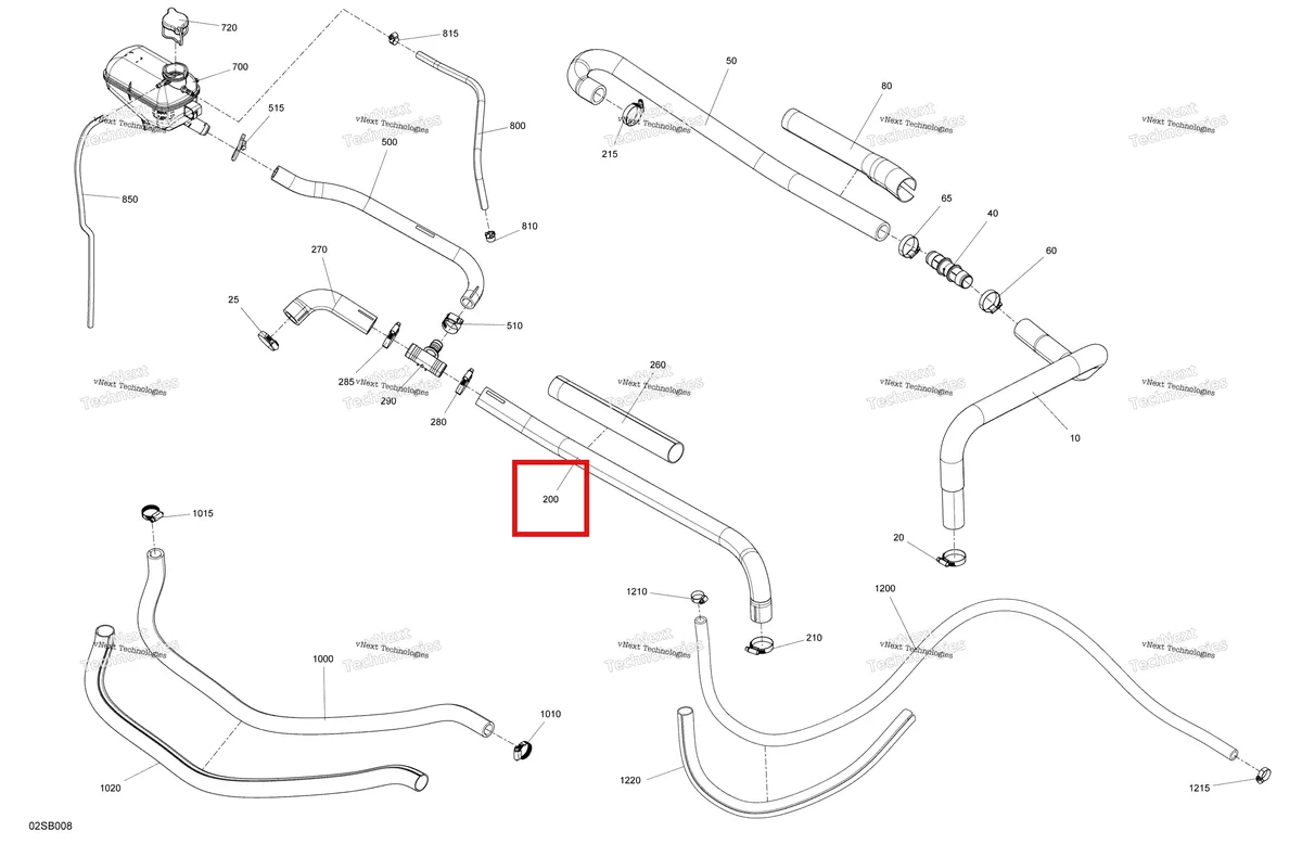 Деталь 276000521 на схеме узла 2022 Sea-Doo GTI 90 Engine - Cooling