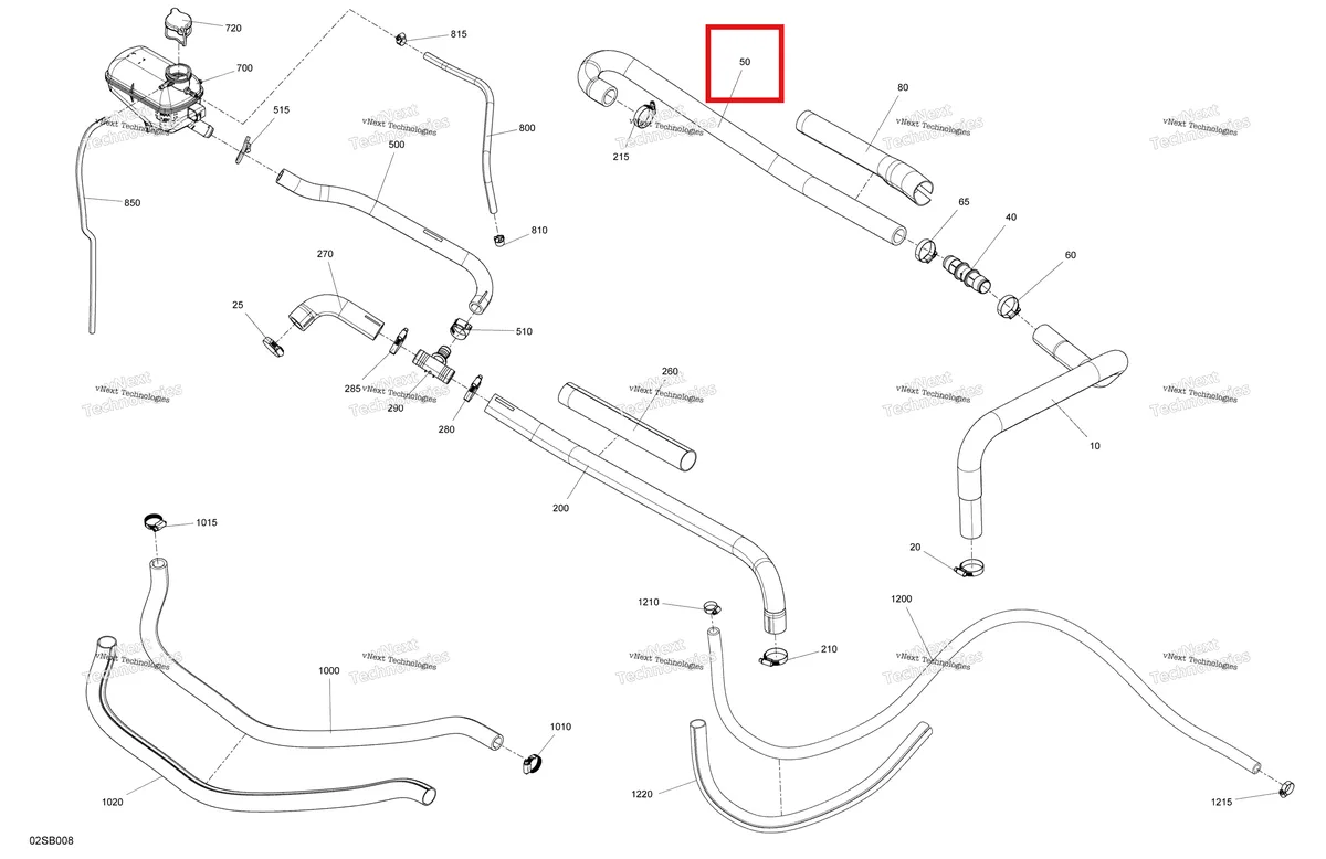 Деталь 276000524 на схеме узла 2022 Sea-Doo GTI 90 Engine - Cooling