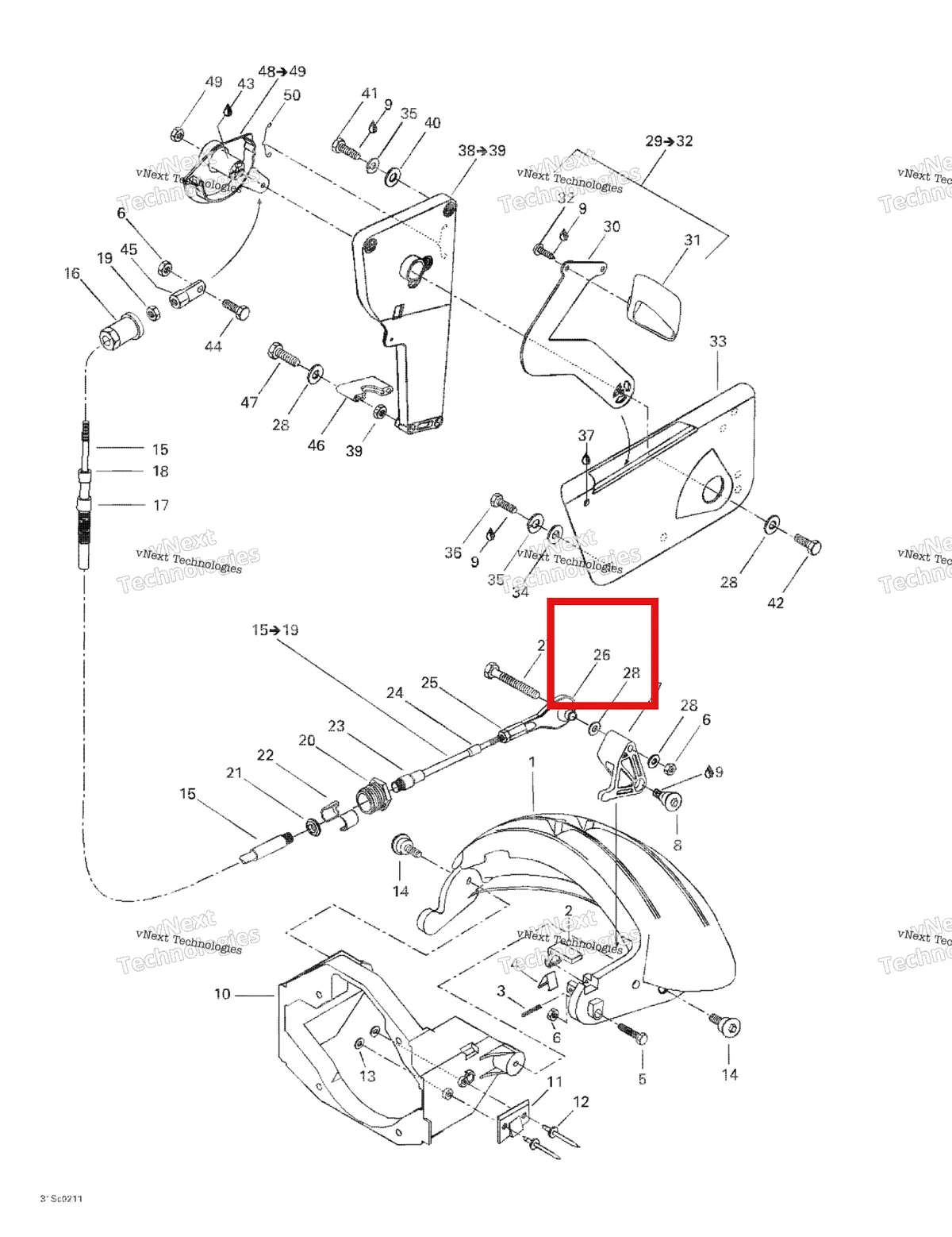 Деталь 277000153 на схеме узла 2002 Sea-Doo LRV DI, 5460 Reverse