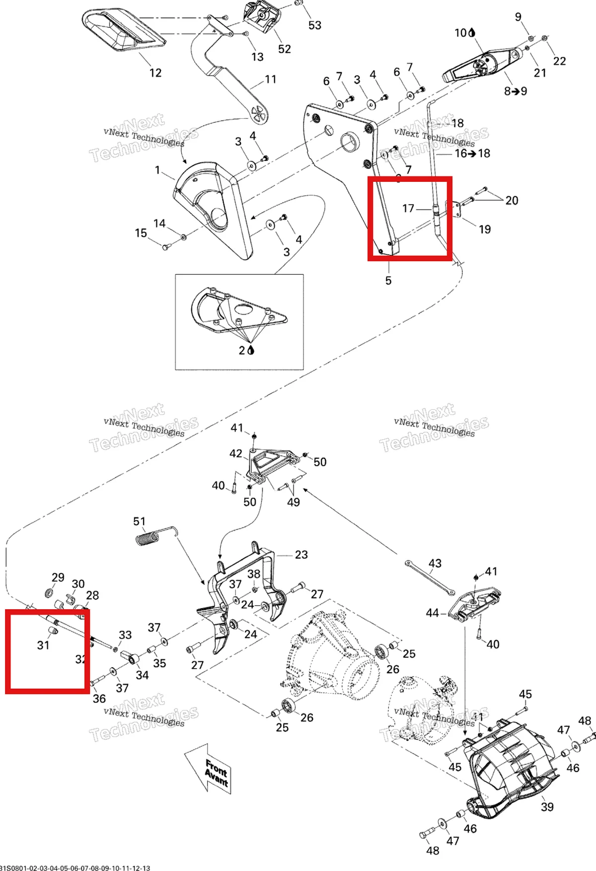 Деталь 277000473 на схеме узла 2008 Sea-Doo WAKE 155 Reverse