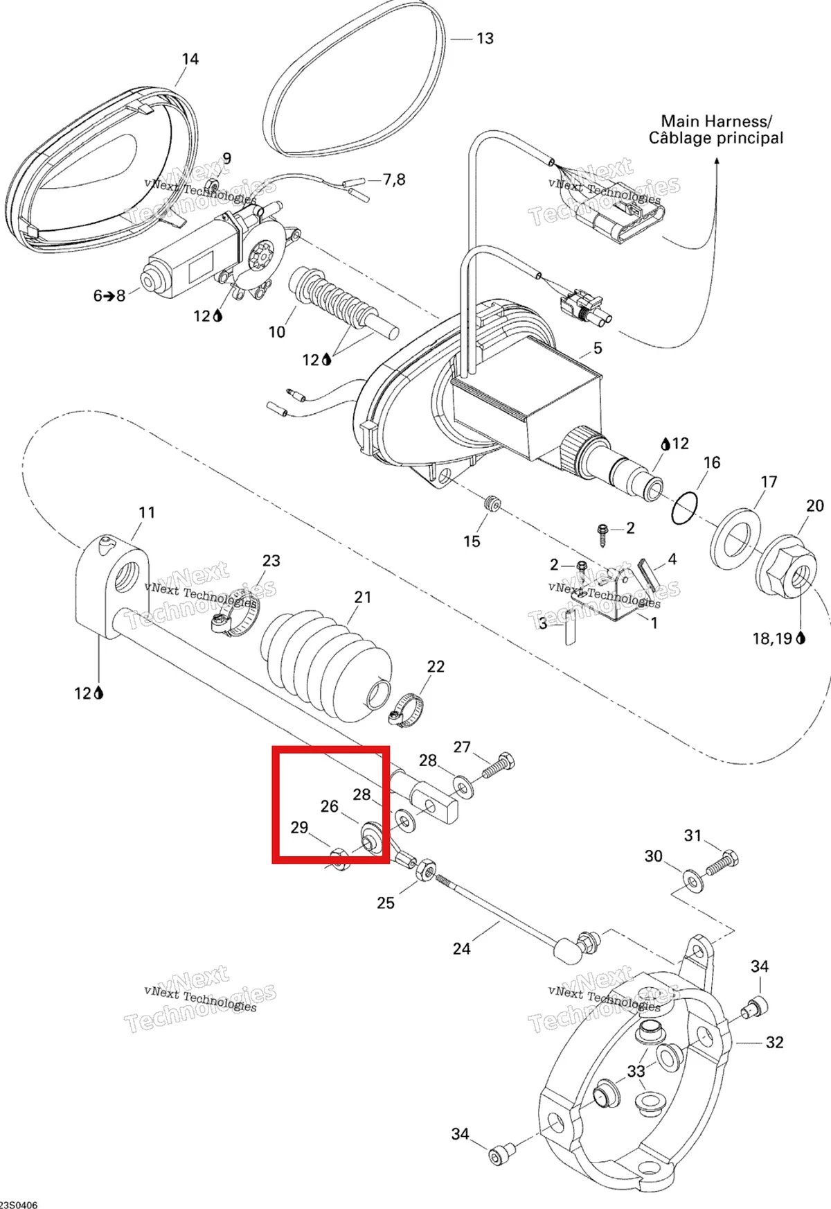 Деталь 277000918 на схеме узла 2004 Sea-Doo XP DI Trim, Electrical