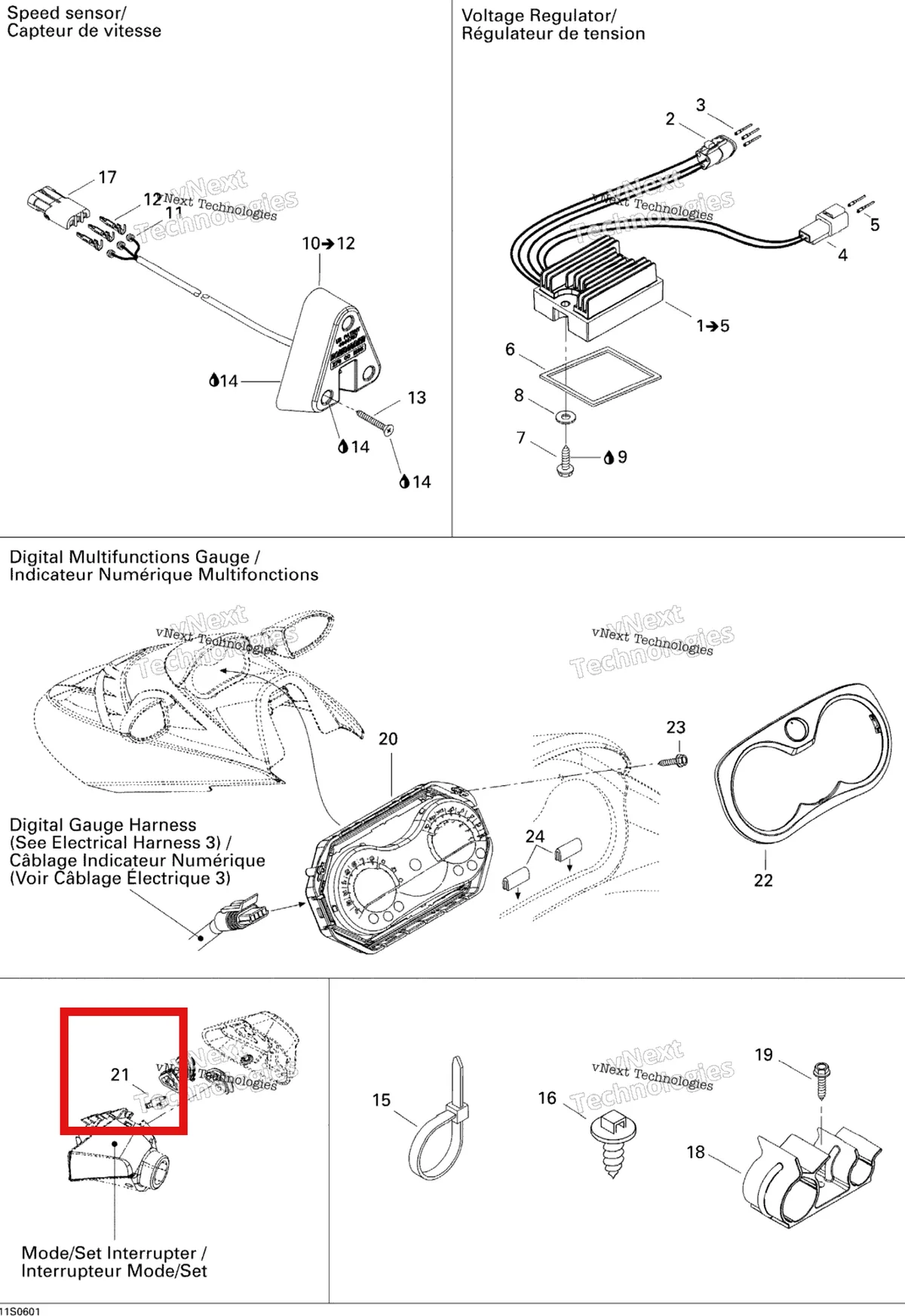 Деталь 277001069 на схеме узла 2006 Sea-Doo RXP Electrical Accessories