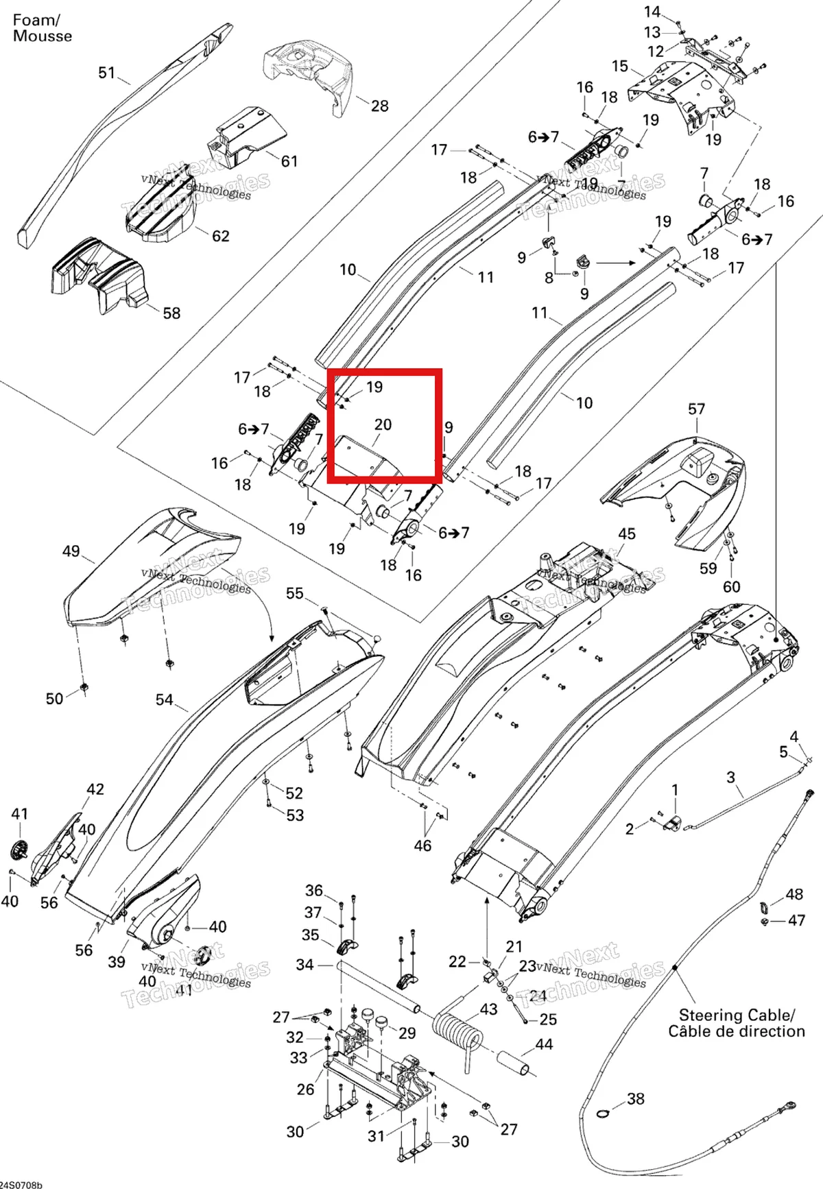 Схема применяемости: STIFFENER Sea-Doo 277001228