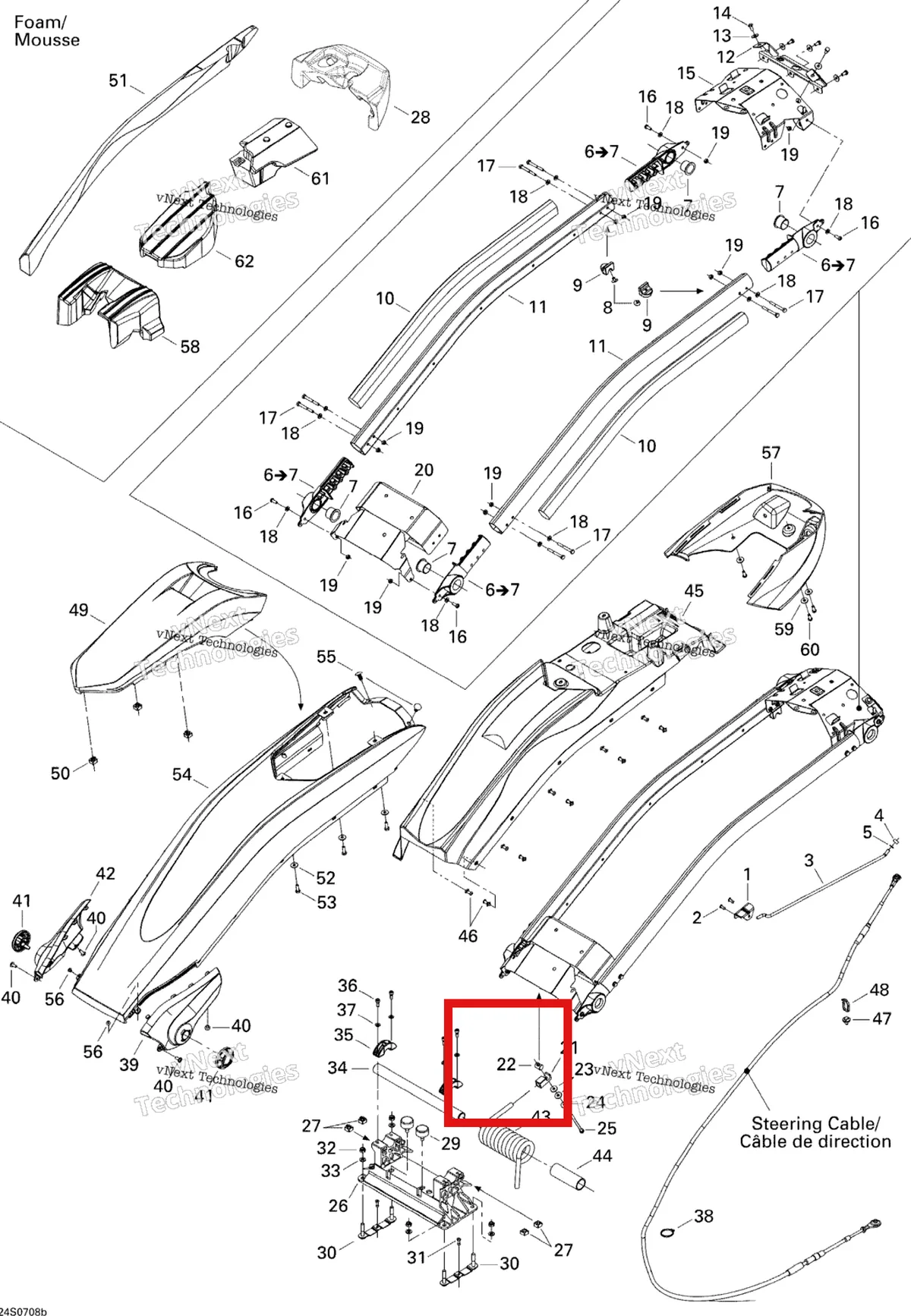 Схема применяемости: Cylindrical гайка Sea-Doo 277001342