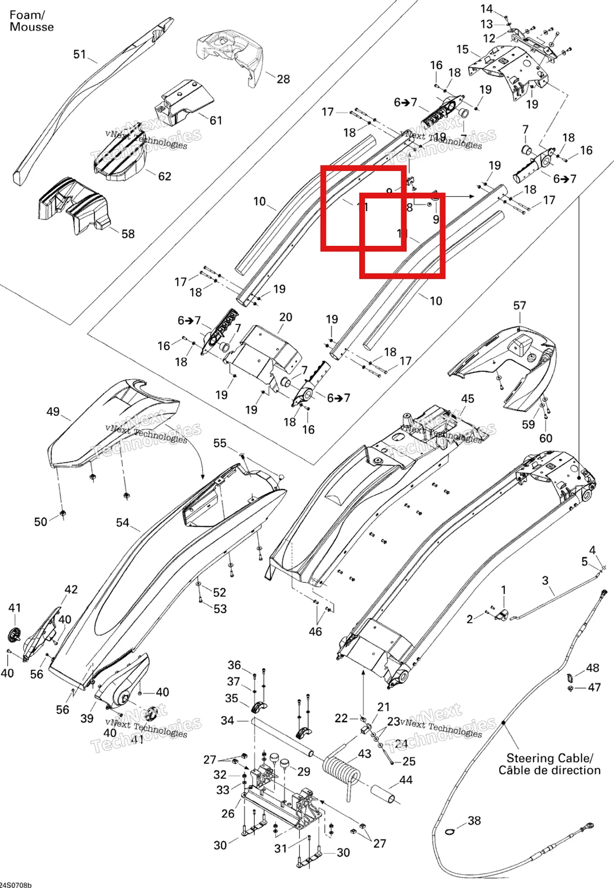 Деталь 277001493 на схеме узла 2007 Sea-Doo 3D 947 DI Steering System 2