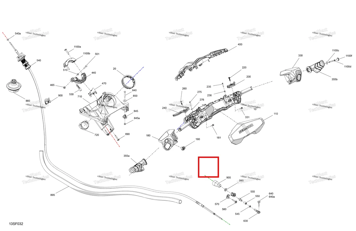 Деталь 277001654 на схеме узла 2026 Sea-Doo GTI - 130 - STD - 38TB - Bright White Mechanic - Steering